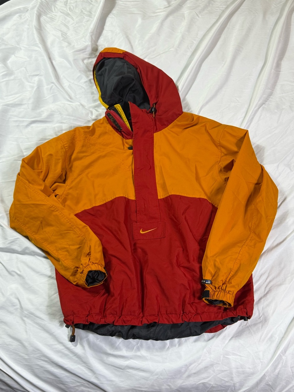 Vintage Nike ACG Two-Tone Red and Orange Pullover Windbreaker
